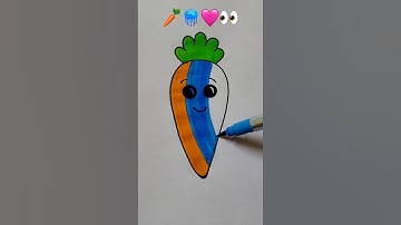 🥕🪼💖👀 Satisfying creative drawing #draw #colors #video #art #creative #brush #youtube #shorts #viral