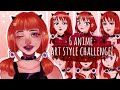 6 ANIME ART STYLE CHALLENGE! || Bleach, Black Butler & More! 《SPEEDPAINT》