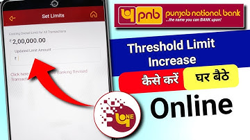 Pnb Threshold Limit Increase Online | Pnb Threshold Limit Exceeded Problem