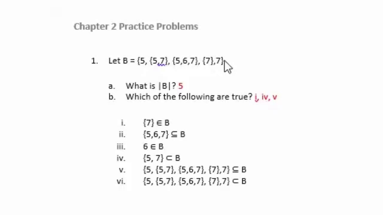 Chapter 2 Problem 1 - YouTube