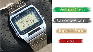 Vintage Casio T1500 Digital Japanese Dictionary World Time ChronoAlarm Japan Made Men's Watch