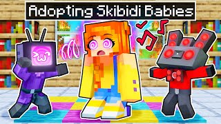 Adopting SKIBIDI BABIES in Minecraft!