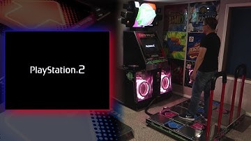 Playstation DDR on arcade cabinet