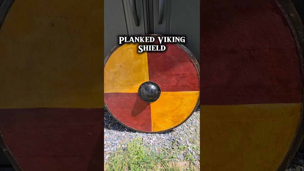 Viking Shield repro modeled after the Gokstad finds! #viking #shield #gokstad #wood #craft #paint