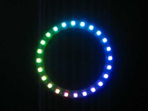 24 LED Ring (10cm) using SK9822 LEDs and a Raspberry Pi - YouTube