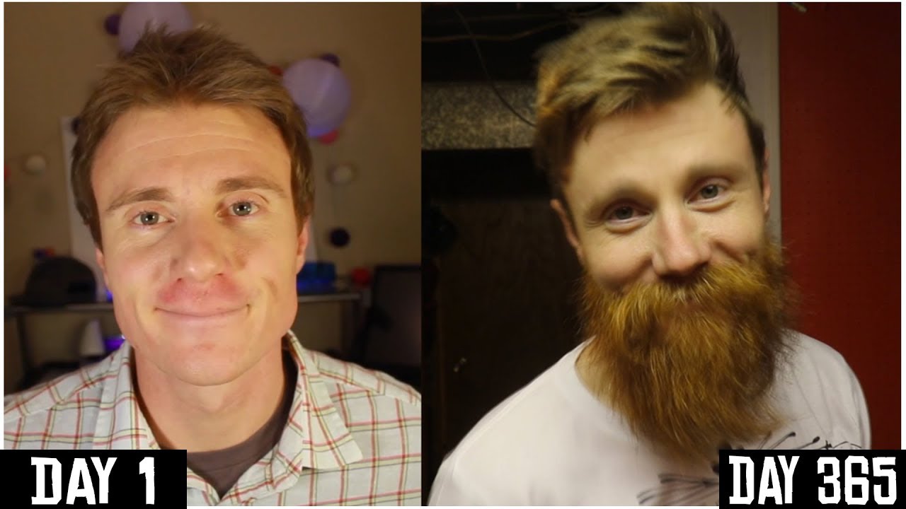 ONE YEAR BEARD TIME LAPSE DAY 1 to 365 Growing A BEARD for 1 YEAR Yeard Jou...