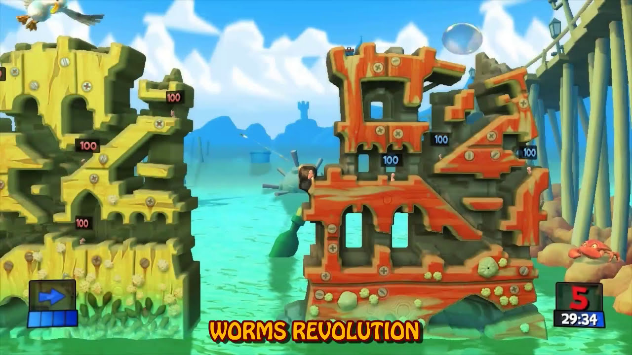 WORMS REVOLUTION COOP #1 - MINHOCAS TRETEIRAS! / Gameplay 1080p PT-BR 