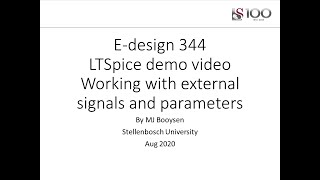 LTSpice E344 Assignment 1 - external inputs