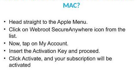 How to download, install and Activate Webroot Antivirus for MAC & WINDOWS users.