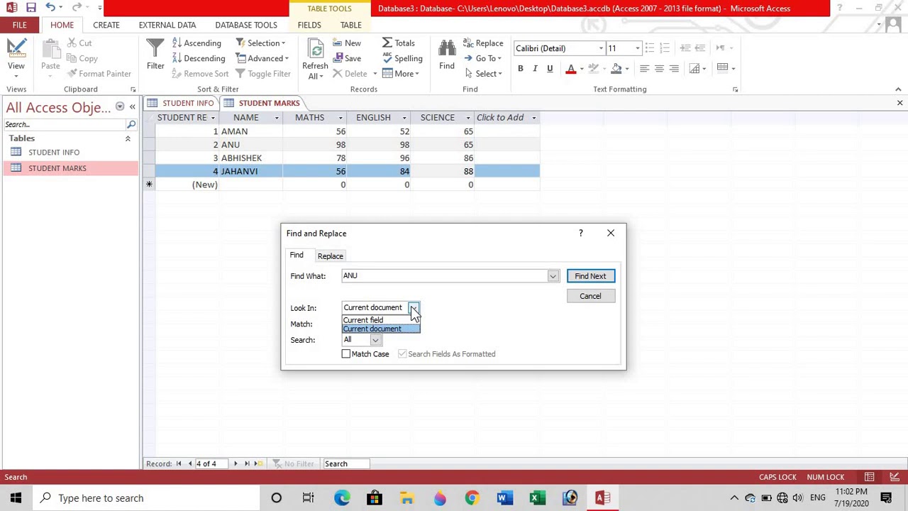 FIND AND REPLACE TEXT IN MS ACCESS 2 YouTube