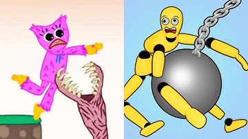 Huggy Story vs Kick & Break The Ragdoll Games All Levels Gameplay Android, iOS
