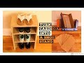 Make a Shoe Stand from Cardboard box