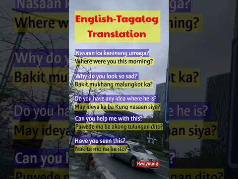 Basic English-Tagalog Translation