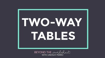 Two Way Tables