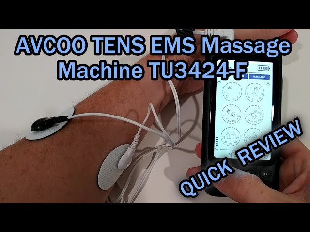 AVCOO TENS EMS Massage Machine TU3424-F 40H, 12 Pads, 36 Modes Dual Channel  Unit, Tutorial Review 