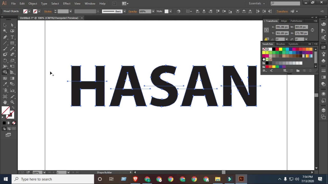Create Text Effect || Adobe Illustrator Tutorial - YouTube