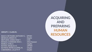 ACQUIRING AND PREPARING HUMAN RESOURCES - GROUP 3 - HRE024