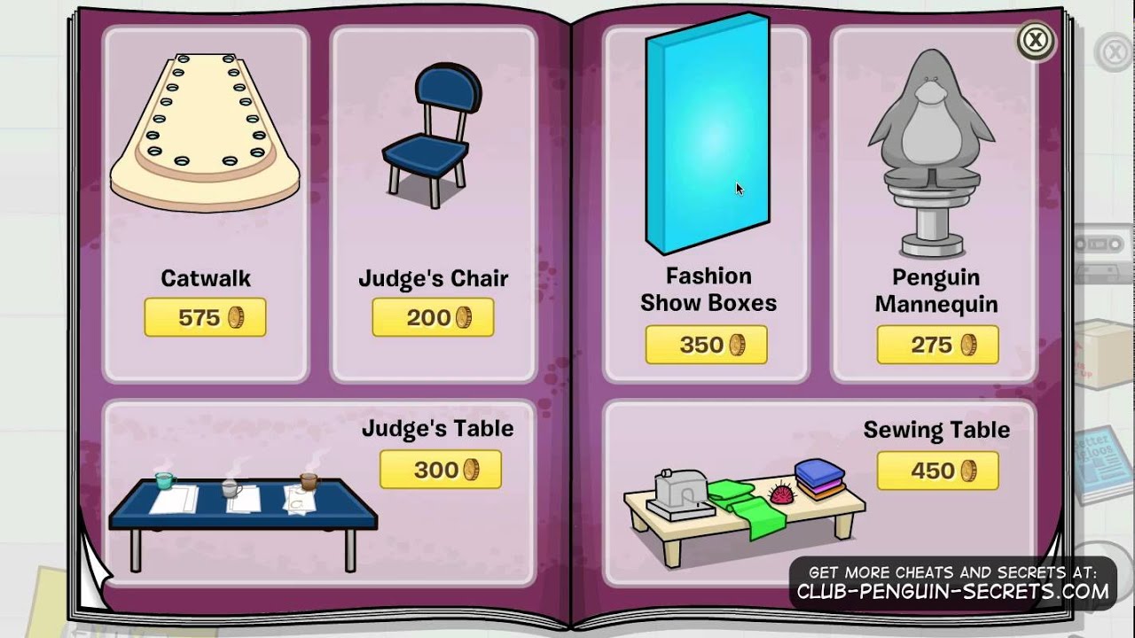 Club Penguin Furniture Catalog Cheats for March 2012 YouTube