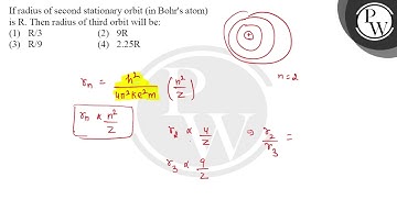 If radius of second stationary orbit (in Bohr