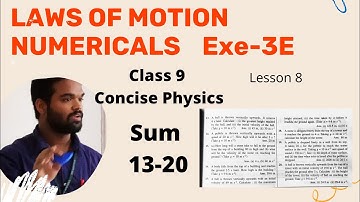 Numericals || laws of Motion class 9 || Physics || Icse || Concise Physics || Selina || Exercise 3E