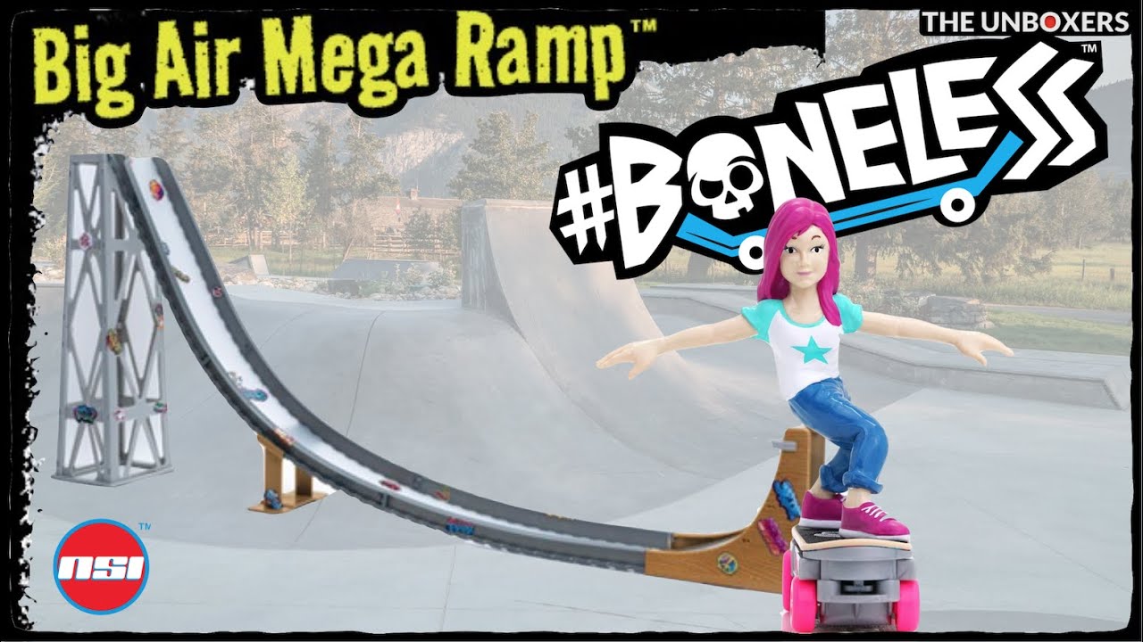 #BONELESS Super Charged Motorized Skateboards and Big Air Mega Ramp  Crayplay Set