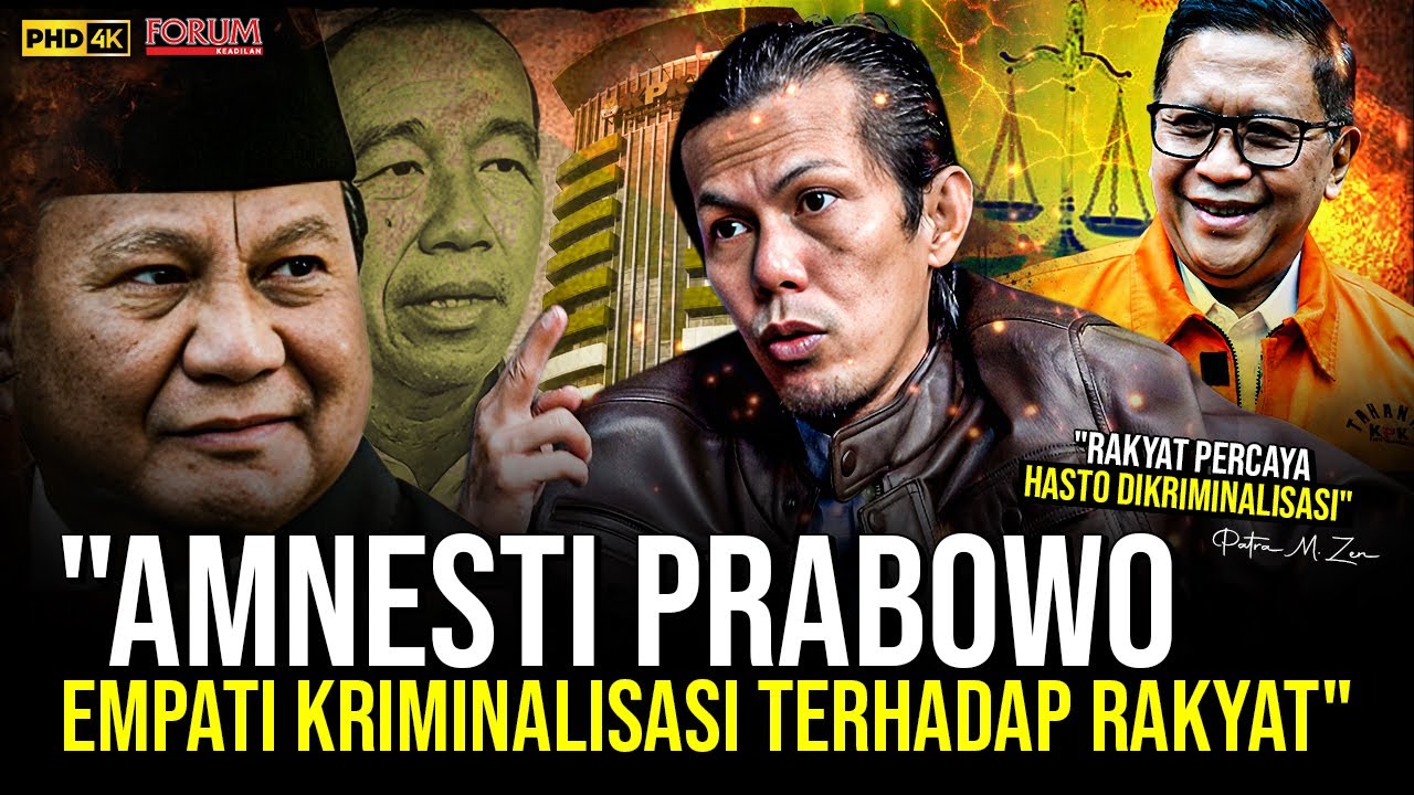 PATRA M ZEN UNGKAP ALASAN PRABOWO BERIKAN AMNESTI UNTUK HASTO