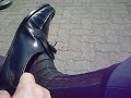 black Florsheim Como loafers stomp camera.avi