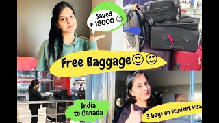 Free Extra Baggage Allowance | Air India | Can we bring 3 bags? | India 🇮🇳 to Canada 🇨🇦 |March21