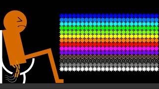 The Crazy 14 Color + 8 Leg Marble Race Eliminations in Algodoo screenshot 2