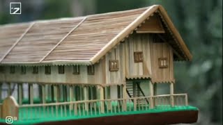 Miniatur Rumah Aceh dari Bambu | untuk acara INTAT LINTO