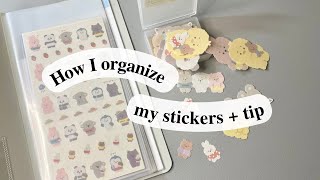 How I organize my stickers with 2 things and tips | Simple and easy way