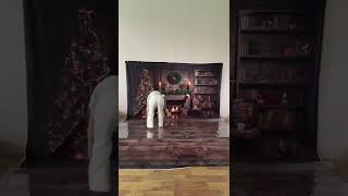 How to Set Christmas backdrop in One Step？#shorts