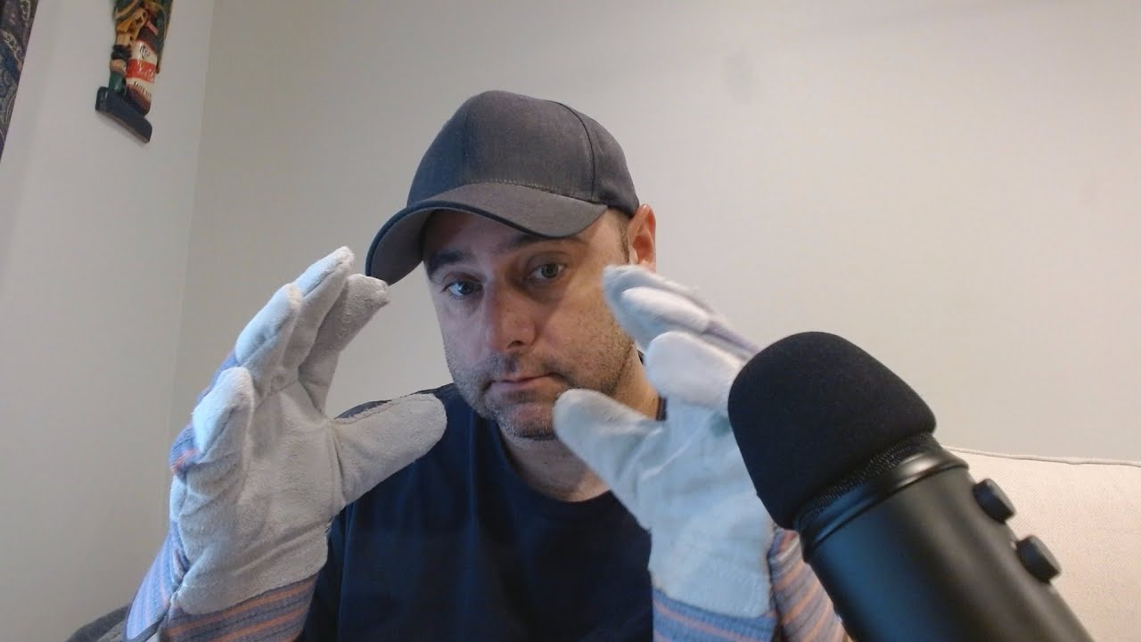 ASMR Request Gum Chewing Glove Sounds and Hand Motions