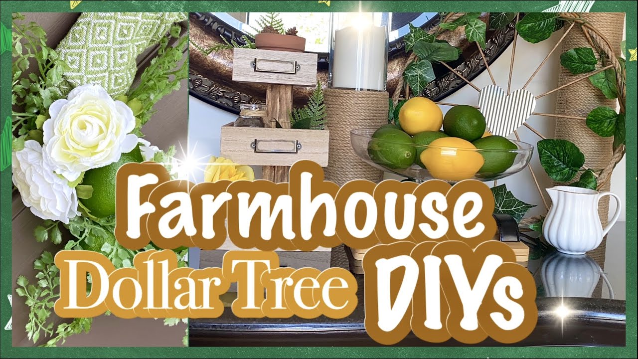 FARMHOUSE DIYS // DOLLAR TREE DIY DECOR CRAFTS // StyleMySweets YouTube