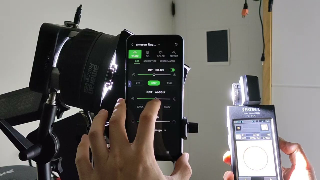 Amaran ray 120c tm30 color accuracy unreliable color temperature color shift c800 spectrometer