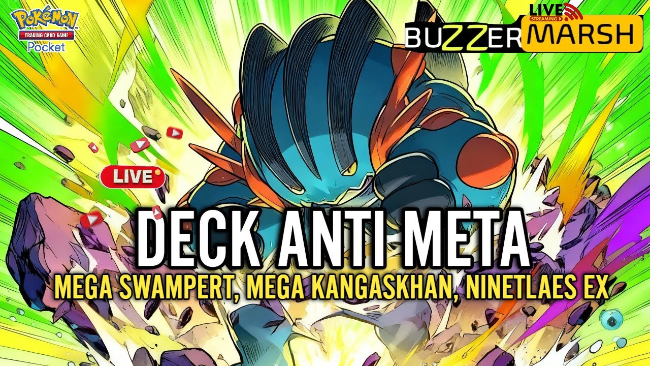 LIVE 🔴BIKIN DECK ANTI META MEGA SWAMPERT, MEGA KANGASKHAN, DAN LAINNYA- POKEMON TCG POCKET
