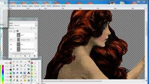 Gecko Galz Coloring Vintage Mermaid Digital stamp in Gimp part 2