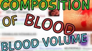 COMPOSITION OF BLOOD - FORMED ELEMENTS - BLOOD VOLUME
