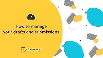 How to manage your drafts and submissions
