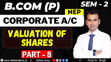 corporate account bcom | valuation of shares | ten year questions | part 8 | du sol | by anuj sir