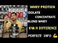 Whey protein concentrate, isolate or blend mai kya difference hai | supplements villa | genuine |