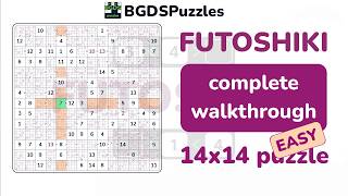 Futoshiki 14x14 Complete Walkthrough | Easy Puzzle Solved Step by Step