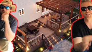 AMAZING Backyard Makeover Time Lapse - Builders React!