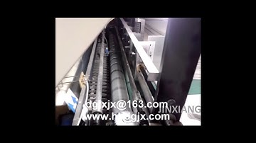 the lift type semi automatic flute laminating machine video