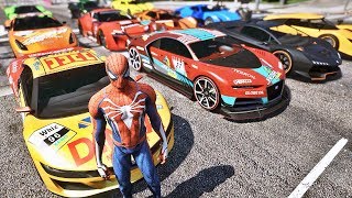 HOMEM ARANHA BATMAN HULK E SUPER HERÓIS COM SUPER CARROS DE CORRIDA! DESAFIO DE CARROS - IR GAMES