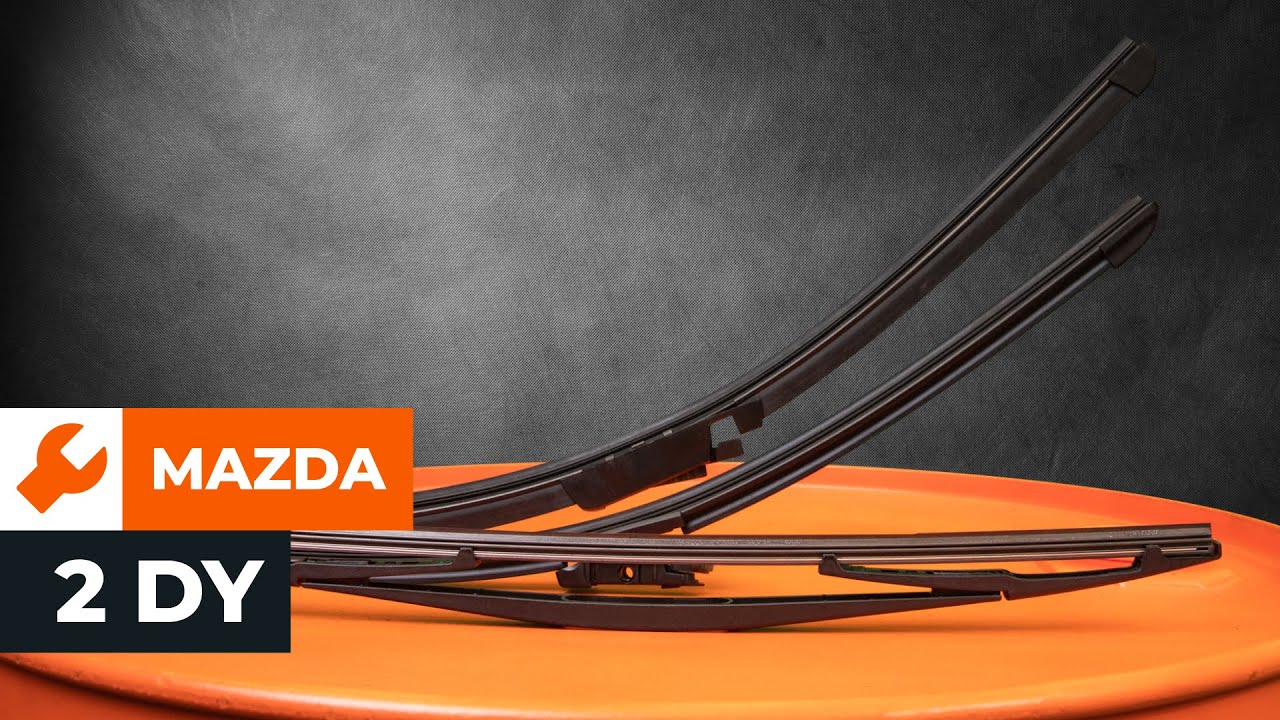 How to change a front wiper blades MAZDA 2 DY TUTORIAL AUTODOC YouTube
