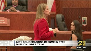 Jurors to resume deliberation in Stay family slayings trial