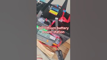 #Diy #powerstation power station lithium battery with solar panels.