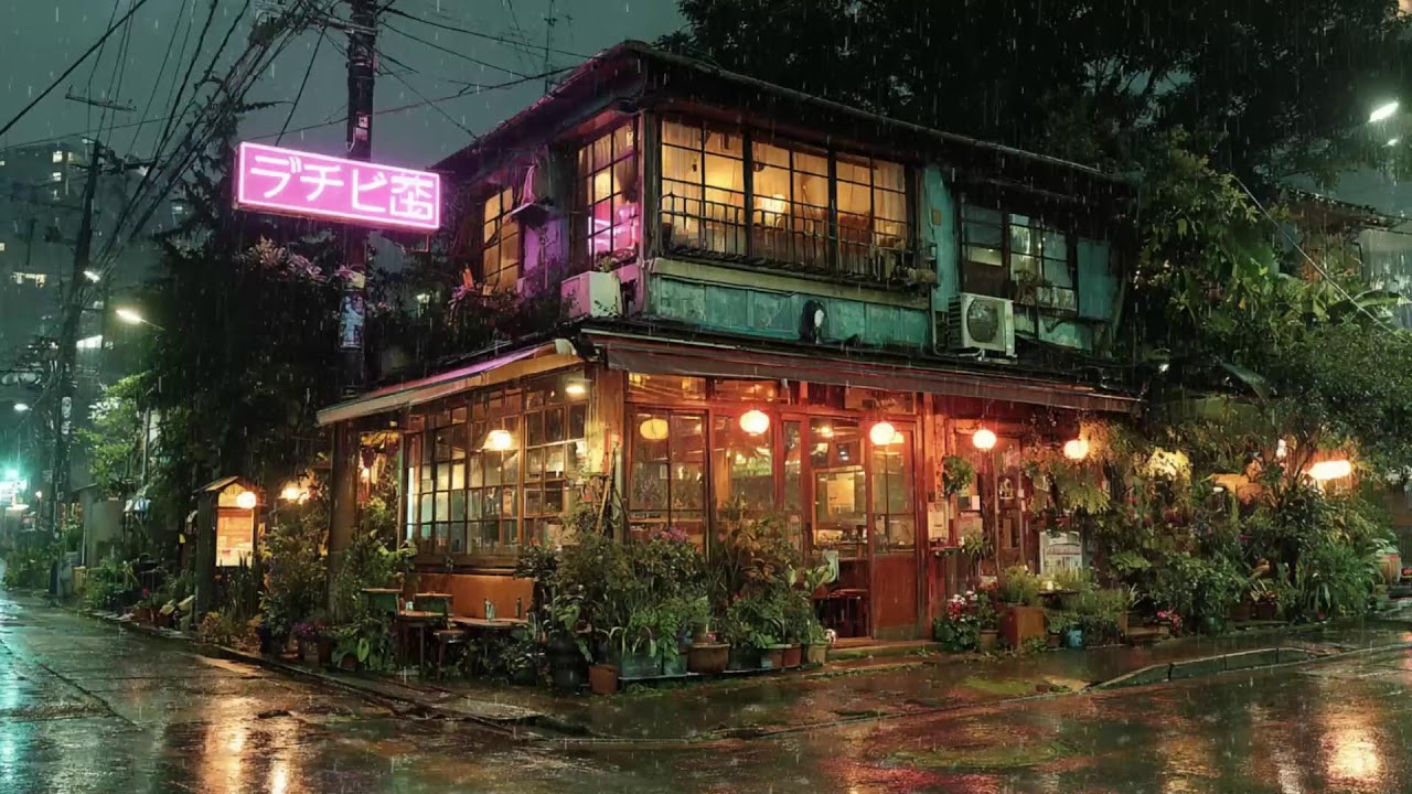 Kyoto Rain Sounds All Night 🌙 | Deep Sleep, Insomnia Relief & Relaxing Lofi