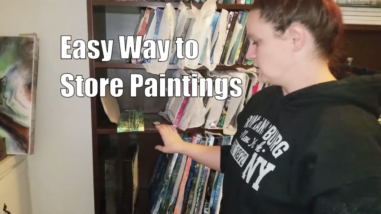 5 Panel Pull-out Art Storage Rack, How to Store Paintings Safely